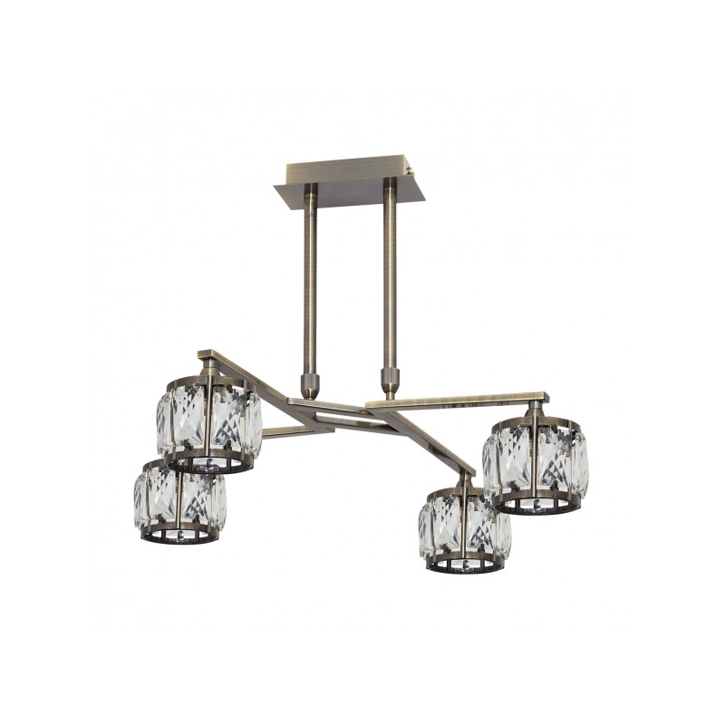 Lámpara Alargos cuero 4 x LED G9 Fabrilamp